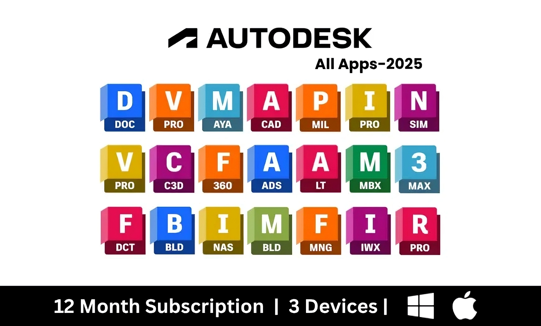AutoDesk All Apps 2025 | 1-Year Subscription | Multi-Device Access